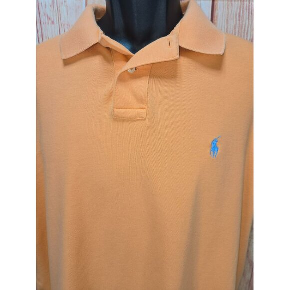 Polo Ralph Lauren Custom Fit Orange Polo Large - Picture 3 of 7